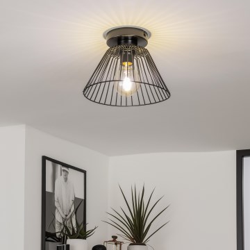 Brilagi - LED pritrjen lestenec CERIA WIRE 1xE27/40W/230V premer 30 cm črna