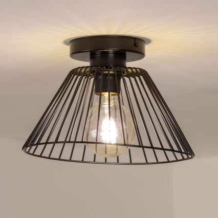 Brilagi - LED pritrjen lestenec CERIA WIRE 1xE27/40W/230V premer 30 cm črna