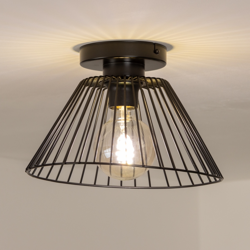 Brilagi - LED pritrjen lestenec CERIA WIRE 1xE27/40W/230V premer 30 cm črna