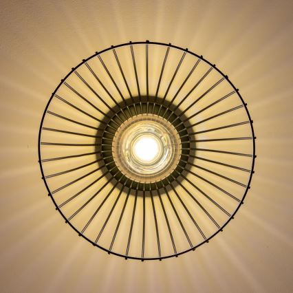 Brilagi - LED pritrjen lestenec CERIA WIRE 1xE27/40W/230V premer 30 cm črna