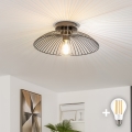 BRILAGI - LED pritrjen lestenec CERIA WIRE 1xE27/40W/230V, premer 38 cm, črn