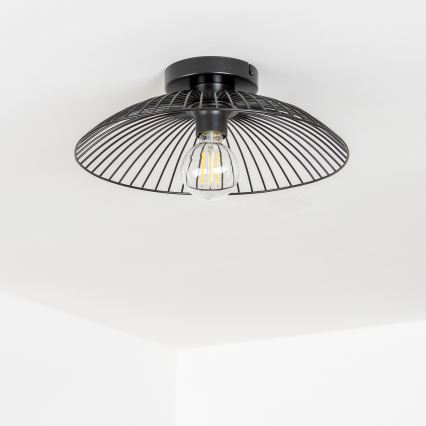 Brilagi - LED pritrjen lestenec CERIA WIRE 1xE27/40W/230V, premer 38 cm, črn