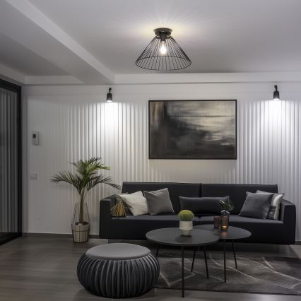 Brilagi - LED pritrjen lestenec CERIA WIRE 1xE27/40W/230V premer 45 cm črna