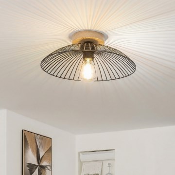 Brilagi - LED pritrjen lestenec CERIA WIRE 1xE27/40W/230V, Ø 26 cm, črna/hrast