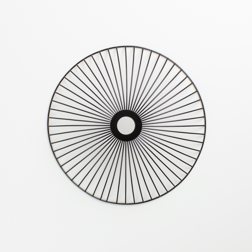 Brilagi - LED pritrjen lestenec CERIA WIRE 1xE27/40W/230V, Ø 26 cm, črna/hrast