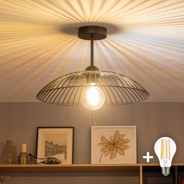Brilagi - LED pritrjen lestenec CERIA WIRE 1xE27/60W/230V premer 38 cm črn