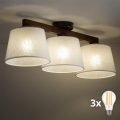 BRILAGI - LED pritrjen lestenec LATTE 3xE27/15W/230V borovica/bela