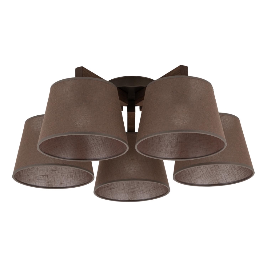 BRILAGI - LED pritrjen lestenec LATTE 5xE27/15W/230V sosna/rjava