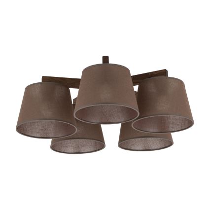 BRILAGI - LED pritrjen lestenec LATTE 5xE27/15W/230V sosna/rjava