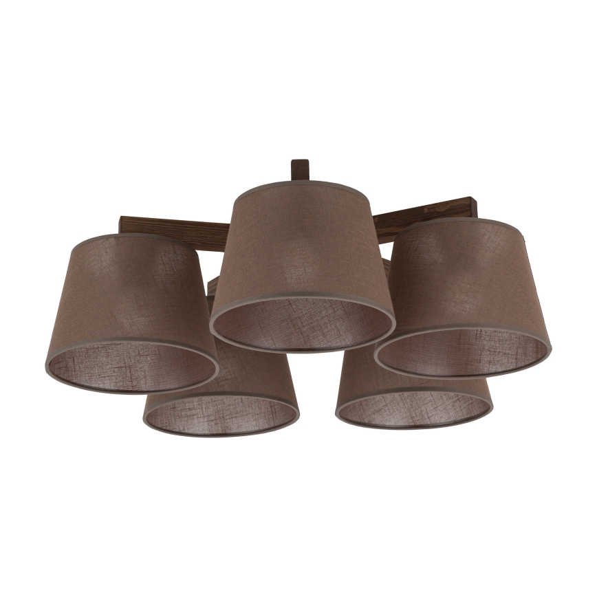 BRILAGI - LED pritrjen lestenec LATTE 5xE27/15W/230V sosna/rjava
