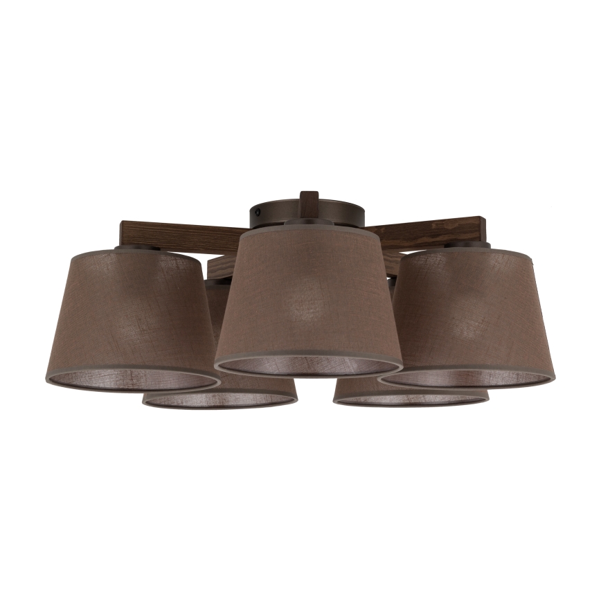 BRILAGI - LED pritrjen lestenec LATTE 5xE27/15W/230V sosna/rjava