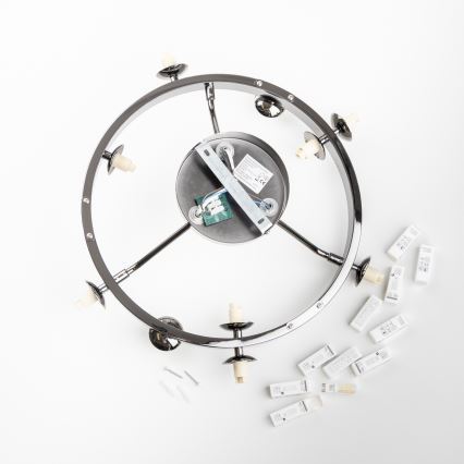 Brilagi - LED pritrjen lestenec MILLA 10xG9/3W/230V črni krom/dimno