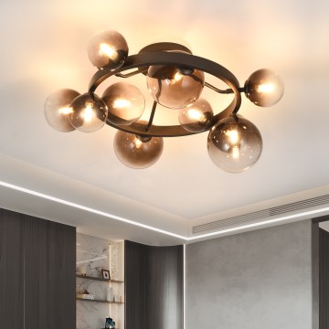 Brilagi - LED pritrjen lestenec MILLA 10xG9/3W/230V rjava/dimna rjava