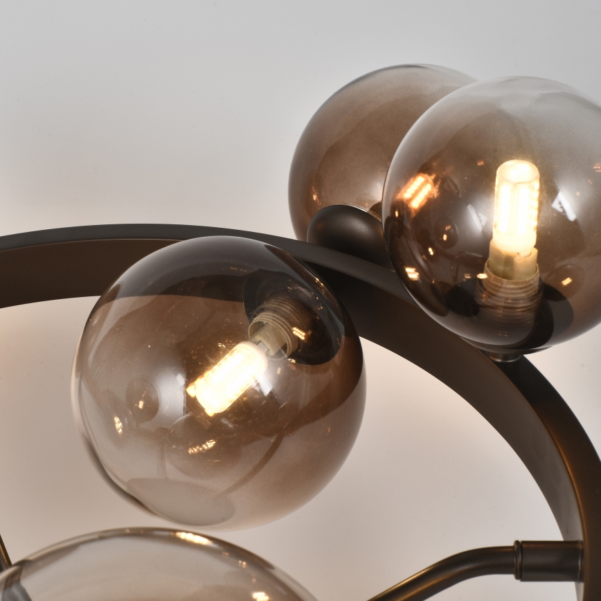 Brilagi - LED pritrjen lestenec MILLA 10xG9/3W/230V rjava/dimna rjava