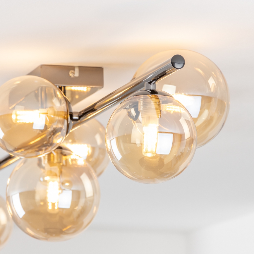 Brilagi - LED pritrjen lestenec MILLA 7xG9/3W/230V črni krom/zlata