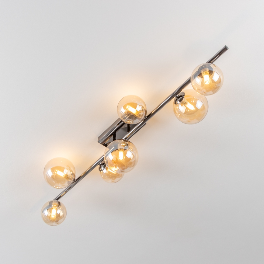 Brilagi - LED pritrjen lestenec MILLA 7xG9/3W/230V črni krom/zlata