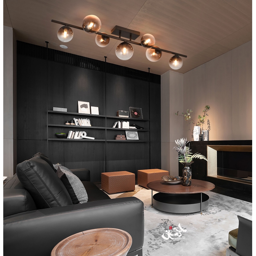 Brilagi - LED pritrjen lestenec MILLA 7xG9/3W/230V rjava/zadimljena rjava