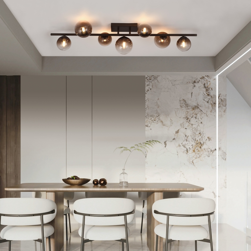 Brilagi - LED pritrjen lestenec MILLA 7xG9/3W/230V rjava/zadimljena rjava