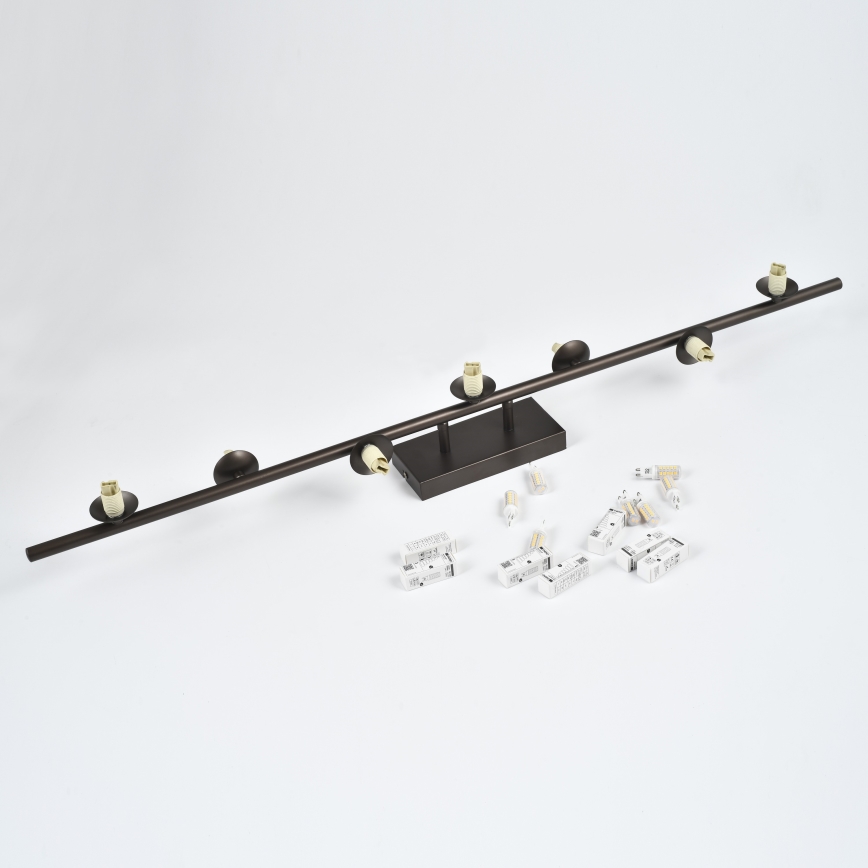 Brilagi - LED pritrjen lestenec MILLA 7xG9/3W/230V rjava/zadimljena rjava