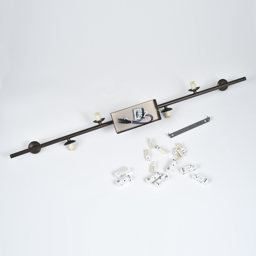 Brilagi - LED pritrjen lestenec MILLA 7xG9/3W/230V rjava/zadimljena rjava