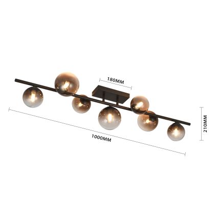 Brilagi - LED pritrjen lestenec MILLA 7xG9/3W/230V rjava/zadimljena rjava