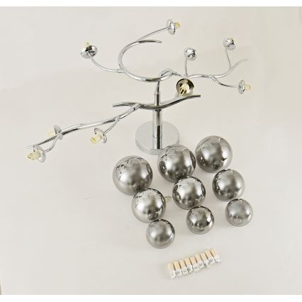 Brilagi - LED pritrjen lestenec MISTEL 9xG9/3W/230V črni krom/dimljeno steklo