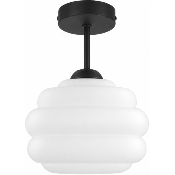 BRILAGI - LED pritrjen lestenec RETRO GLASS 1xE27/60W/230V, premer 20 cm, črna/bela
