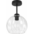 BRILAGI - LED pritrjen lestenec RETRO GLASS 1xE27/60W/230V premer 25 cm črna/prozorna