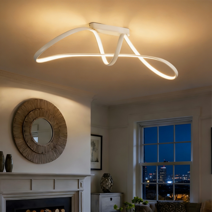 Brilagi - LED zatemljiv površinsko montiran lestenec TWISTER LED/60W/230V 3000-6000K bela + daljinski upravljalnik