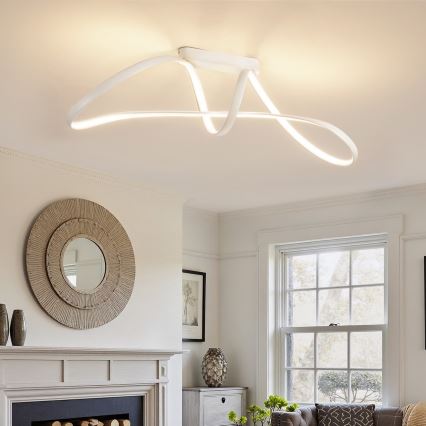 Brilagi - LED zatemljiv površinsko montiran lestenec TWISTER LED/60W/230V 3000-6000K bela + daljinski upravljalnik