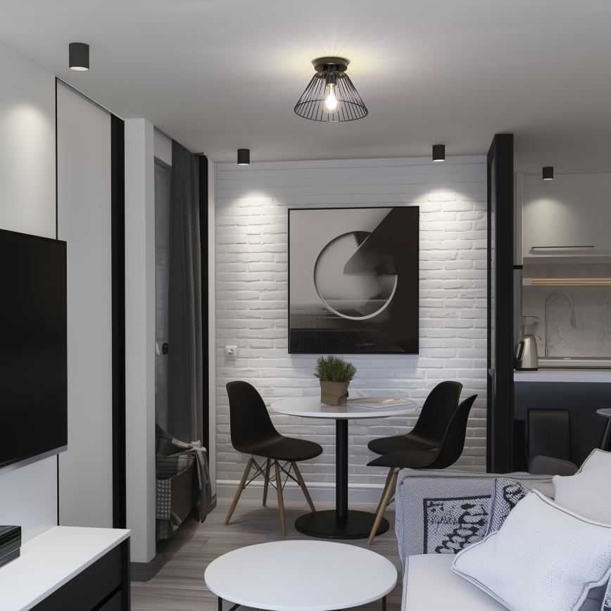 Brilagi - LED pritrjen stropni lestenec CERIA WIRE 1xE27/40W/230V premer 21 cm črna