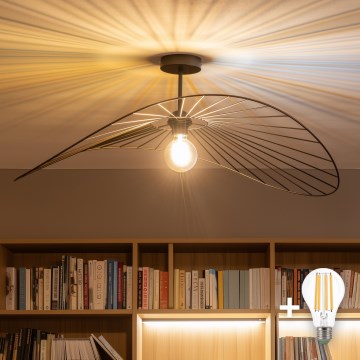 Brilagi - LED pritrjen stropni lestenec CERIA WIRE 1xE27/60W/230V 60x80 cm črna/bronasta