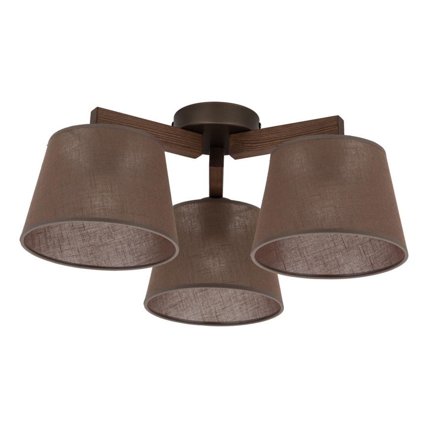 BRILAGI - LED pritrjen stropni lestenec LATTE 3xE27/15W/230V borovica/rjava