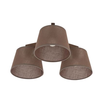 BRILAGI - LED pritrjen stropni lestenec LATTE 3xE27/15W/230V borovica/rjava