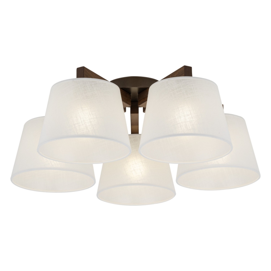 BRILAGI - LED pritrjen stropni lestenec LATTE 5xE27/15W/230V bor/bela