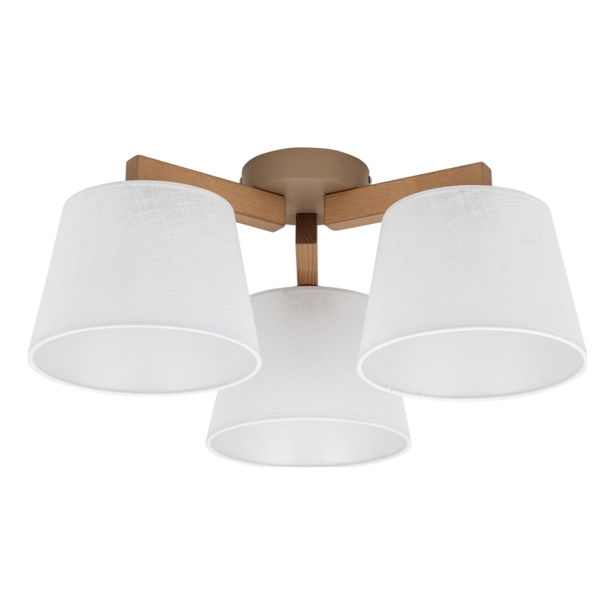 BRILAGI - LED pritrjen stropni lestenec LATTE SABIA 3xE27/15W/230V borovica/bela