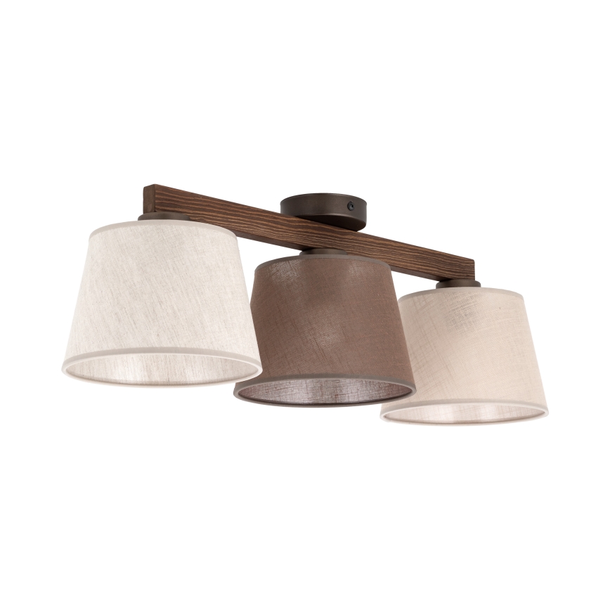 BRILAGI - LED pritrjen stropni lestenec LATTE SABIA 3xE27/15W/230V borovica/mix