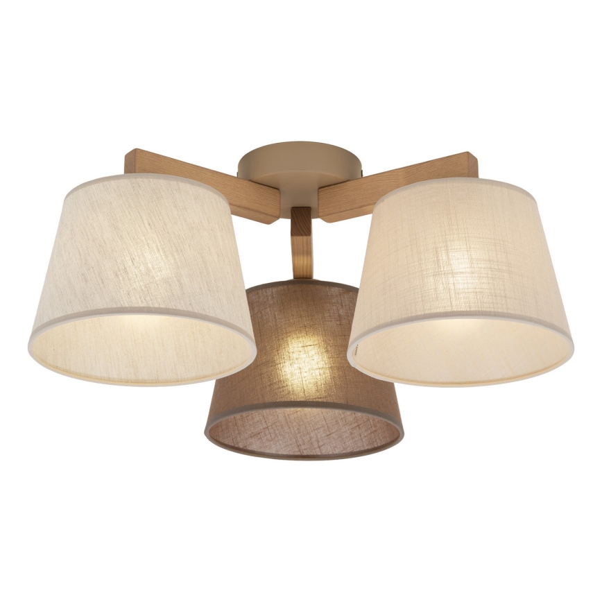 BRILAGI - LED pritrjen stropni lestenec LATTE SABIA 3xE27/15W/230V borovina/mix