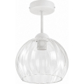 BRILAGI - LED pritrjen stropni lestenec RETRO GLASS 1xE27/60W/230V Ø 25 cm bela/prozorna