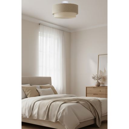 Brilagi - LED nadgradni lestenec BOHO BOBO 1xE27/10W/230V premer 40 cm pikice bež/krem
