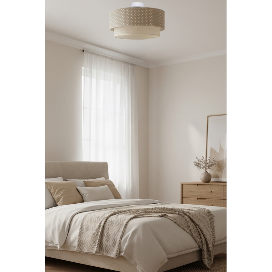 Brilagi - LED nadgradni lestenec BOHO BOBO 1xE27/10W/230V premer 40 cm pikice bež/krem