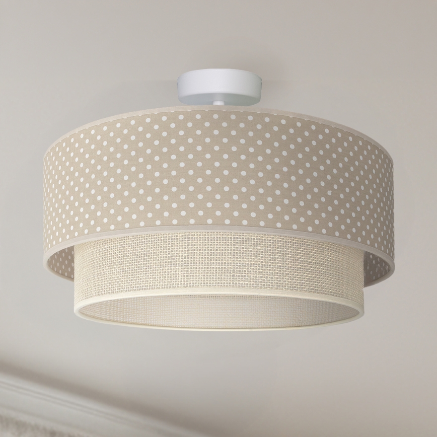 Brilagi - LED nadgradni lestenec BOHO BOBO 1xE27/10W/230V premer 40 cm pikice bež/krem