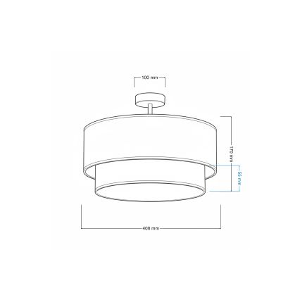 Brilagi - LED nadgradni lestenec BOHO BOBO 1xE27/10W/230V premer 40 cm pikice bež/krem