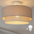 Brilagi - LED pritrjena stropna svetilka BOHO BOBO 1xE27/60W/230V, premer 40 cm, s pikami, bežna/kremna