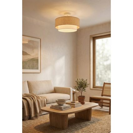 Brilagi - LED pritrjena stropna svetilka BOHO ECO 1xE27/10W/230V, premer 40 cm, bež/kremna