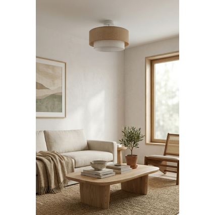 Brilagi - LED pritrjena stropna svetilka BOHO ECO 1xE27/10W/230V, premer 40 cm, bež/kremna