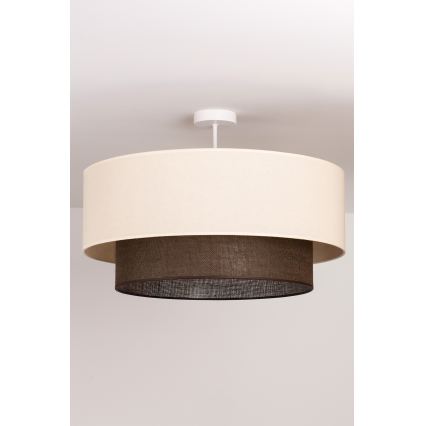 Brilagi - LED pritrjena stropna svetilka BOHO STYLE 3xE27/15W/230V Ø 60 cm kremna/rjava