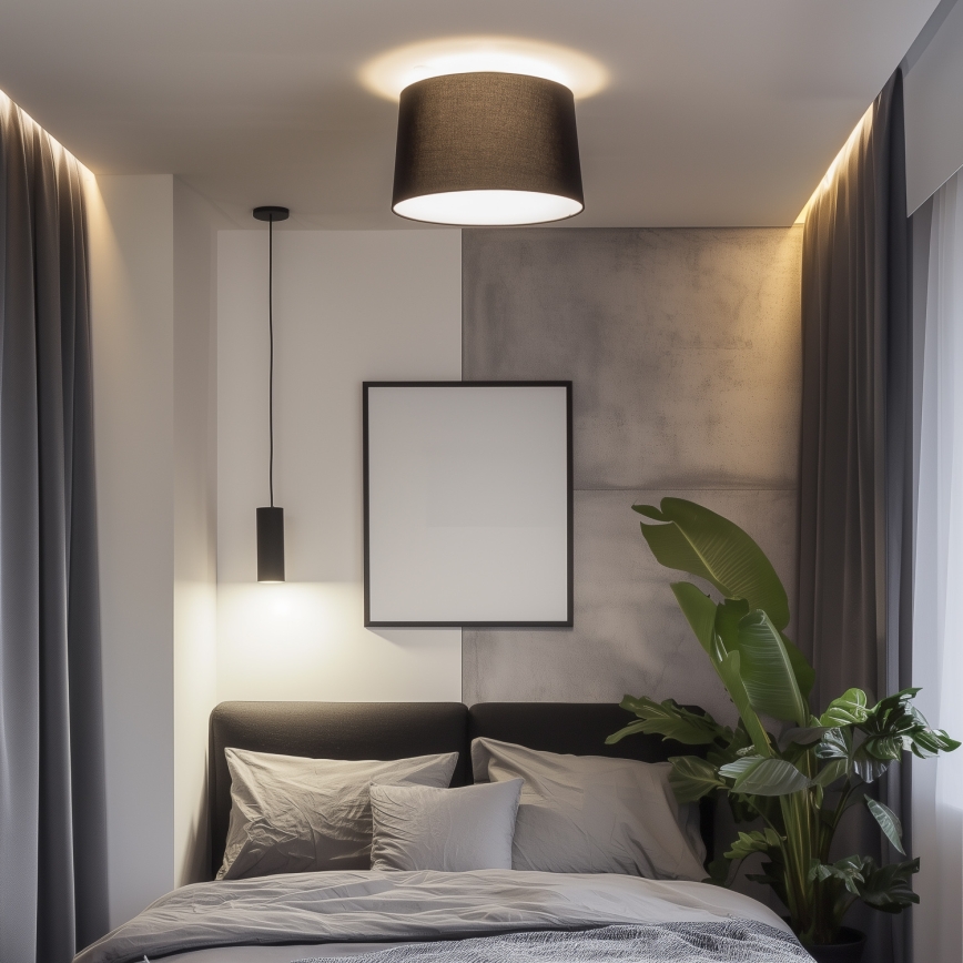 Brilagi - LED pritrjena stropna svetilka CERIA 1xE27/40W/230V, premer 45 cm, črna