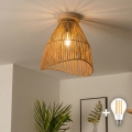 BRILAGI - LED pritrjena stropna svetilka CERIA BOHO 1x E27/40W/230V, premer 30 cm, rjava/hrast