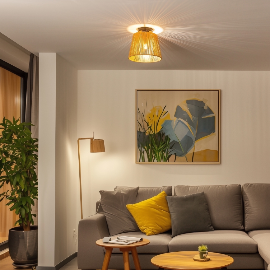 Brilagi - LED pritrjena stropna svetilka CERIA BOHO 1xE27/40W/230V premer 28 cm rjava